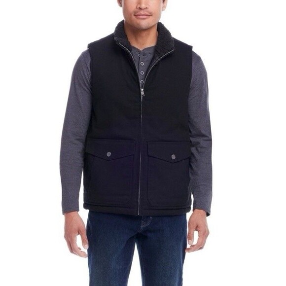 Weatherproof Other - NWT WP Weatherproof Men's Workwear Vest Black/Black Sherpa Collar- Size Small